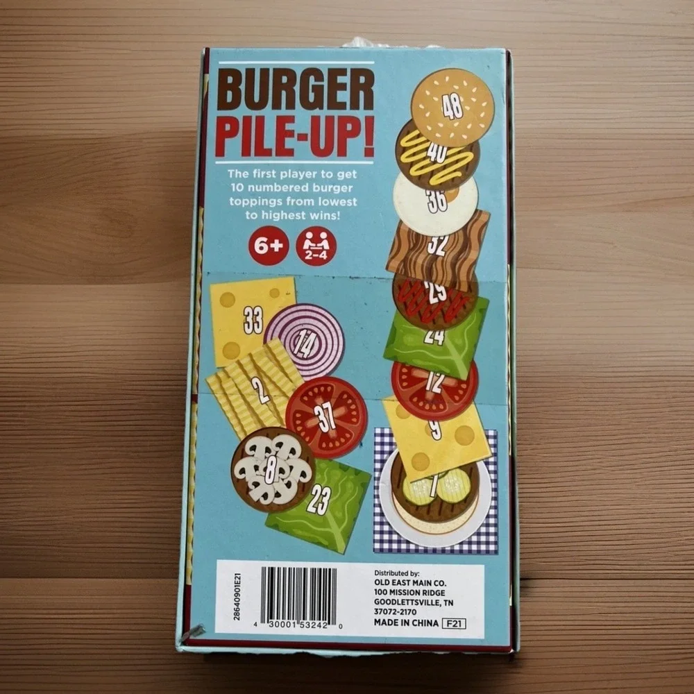 Burger Pile-Up - A Number‎ Stacking Game - Family Card Game